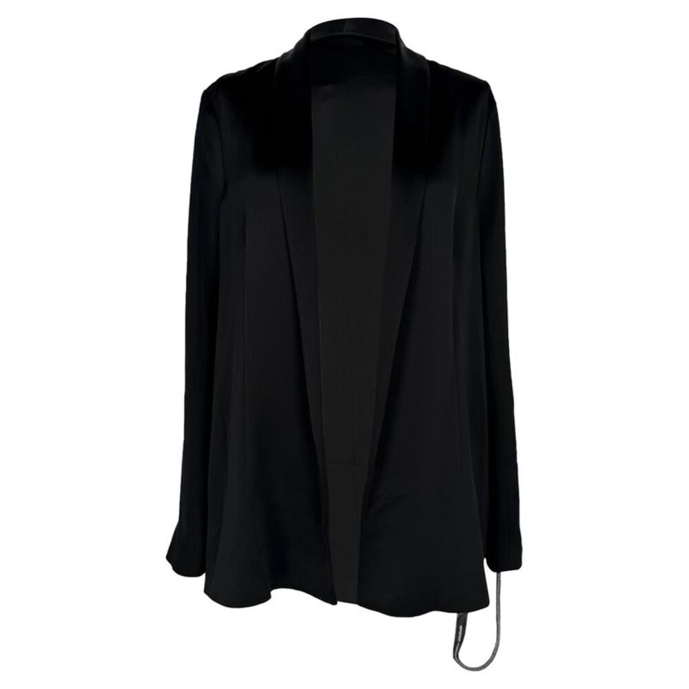 Galvan London Open Blazer in Black Triacetate